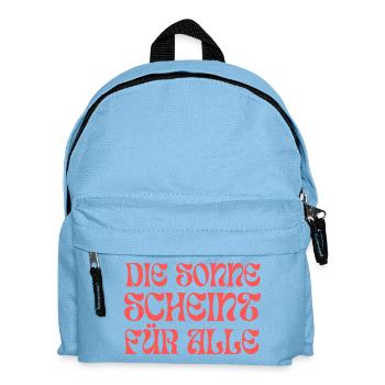 The sun is shining for everyone - Kids' Backpack - light blue - Front
