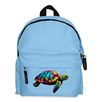 Schildkröte - Kinder Rucksack - Hellblau - Vorne