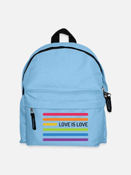 LGBT Pride Monat - Liebe ist Liebe - Kinder Rucksack - Hellblau