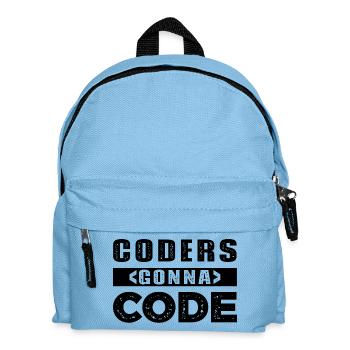 Coders going to Code - Kids' Backpack - light blue - Front