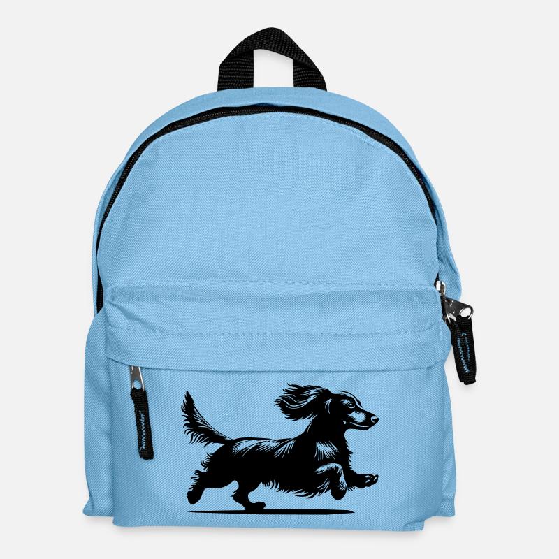 Dackel - Kinder Rucksack - Hellblau