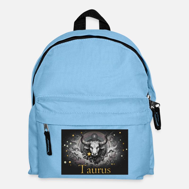 Taurus Sternzeichen Sternzeichen Stier  - Kinder Rucksack - Hellblau