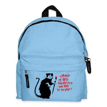 out of bed - Kinder Rucksack - Hellblau - Vorne