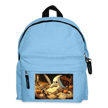 Charmante écriture fantôme invitations d’halloween - Sac à dos Enfant - bleu clair - Devant