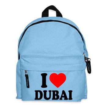 I love Dubai - Kinder Rucksack - Hellblau - Vorne
