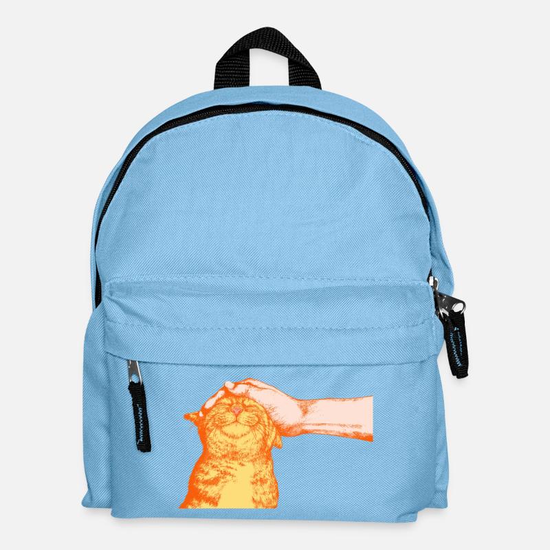 DIE GLÜCKLICHE KATZE - Kinder Rucksack - Hellblau