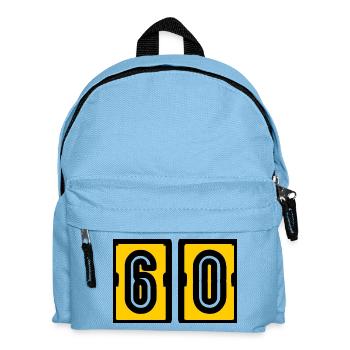 60. 60 JAHRE. 60-JÄHRIGES JUBILÄUM. 60. GEBURTSTAG. - Kinder Rucksack - Hellblau - Vorne