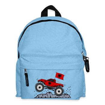 Monster Truck Drapeau de l’Albanie - Sac à dos Enfant - bleu clair - Devant