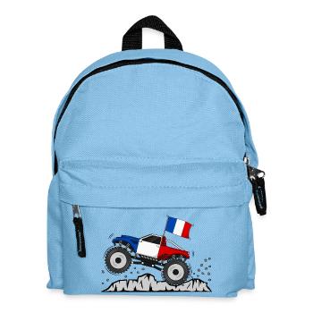 Drapeau Monster Truck France - Sac à dos Enfant - bleu clair - Devant