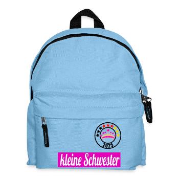 kleine Schwester 2025 - Kinder Rucksack - Hellblau - Vorne
