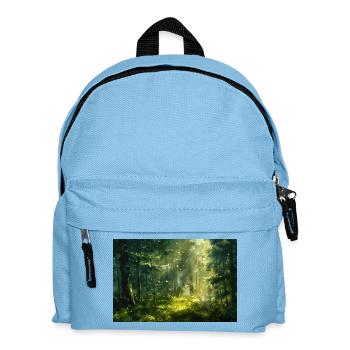 Forest Landscape Illustration Poster - Kids' Backpack - light blue - Front