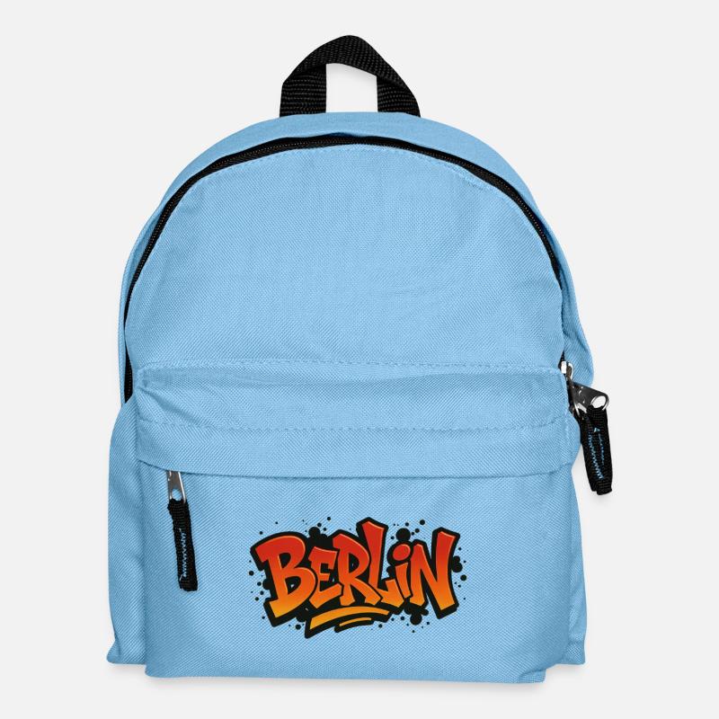 Urban Flame – Berlin Graffiti Art - Kinder Rucksack - Hellblau