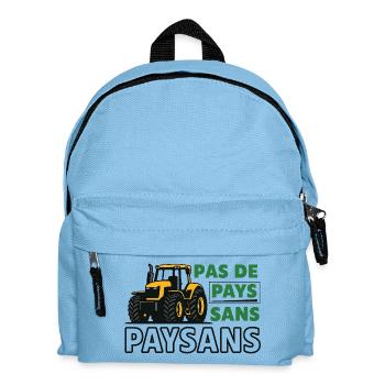 No country without farmers - Kids' Backpack - light blue - Front