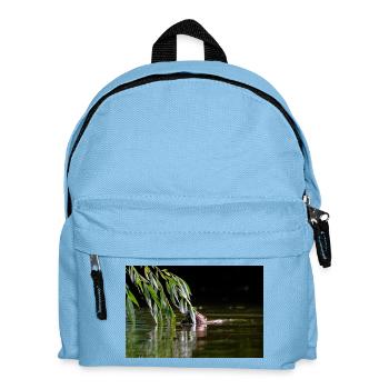 000_1106_DxO - Wild Beaver Eating Willow Leaves - Kids' Backpack - light blue - Front
