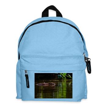 Nager silencieusement dans une eau verte calme - Sac à dos Enfant - bleu clair - Devant