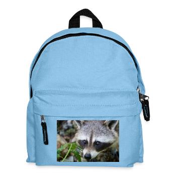 Raccoon - Kids' Backpack - light blue - Front