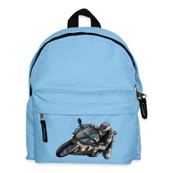 Adrénaline Conception de course de moto - Sac à dos Enfant - bleu clair - Devant