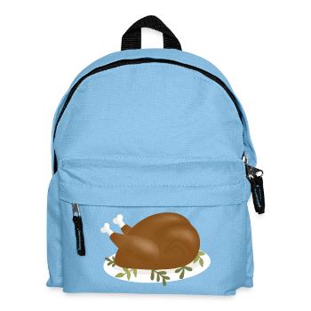 Knusprig gebratener Truthahn Illustration - Kinder Rucksack - Hellblau - Vorne