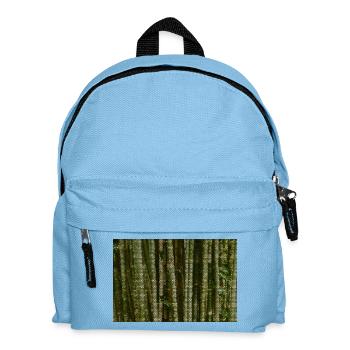 Forest Camouflage Grid Pattern - Kids' Backpack - light blue - Front
