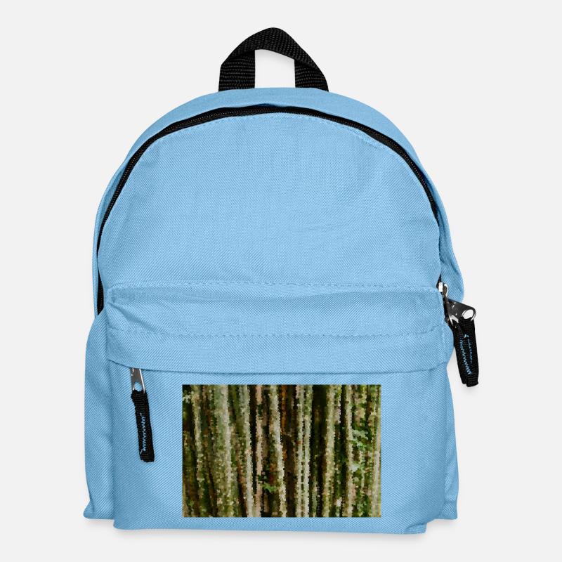 Birkenwald Pixelstreifen - Kinder Rucksack - Hellblau