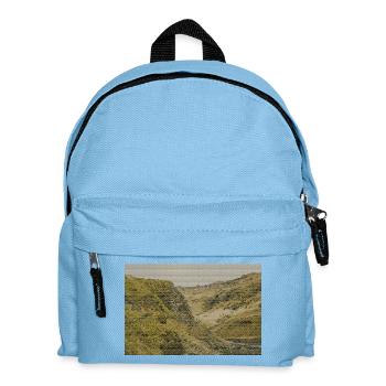 Geometrisches Netz Canyon - Kinder Rucksack - Hellblau - Vorne