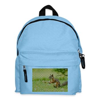 Eichhörnchen Wald Muster - Kinder Rucksack - Hellblau - Vorne
