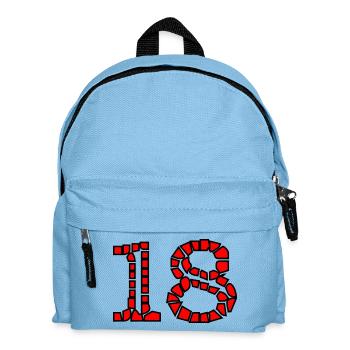 18. 18 ANS. 18e ANNIVERSAIRE. ANNIVERSAIRE 18 ANS. - Sac à dos Enfant - bleu clair - Devant