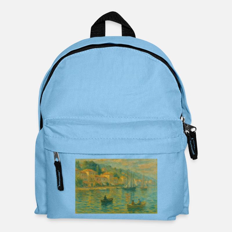 Hafenimpression Abendlicht - Kinder Rucksack - Hellblau