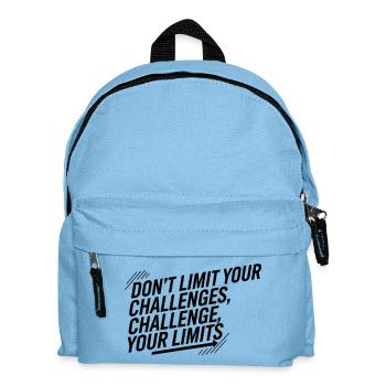 Remettez vos limites à l’épreuve - Motivation, Endurance mentale - Sac à dos Enfant - bleu clair - Devant