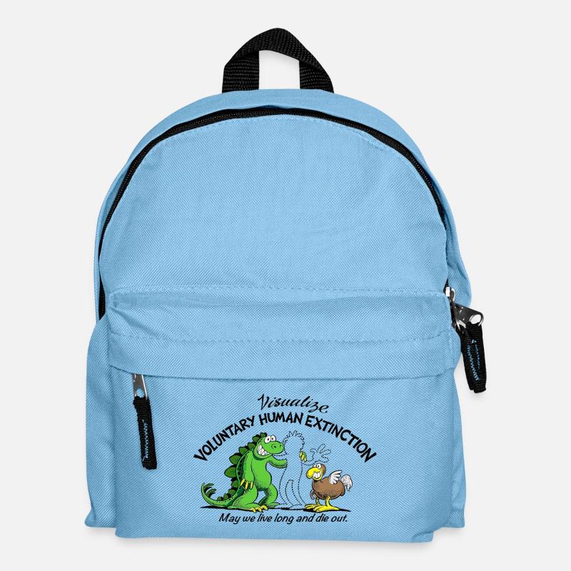 Voluntary Human Extinction Movement VHEMT - Kids' Backpack - light blue