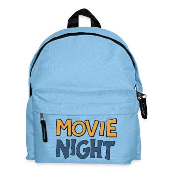 Movie Night Bunte typografische Zeichnung - Kinder Rucksack - Hellblau - Vorne