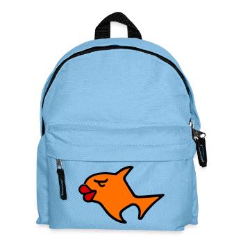 Romantic Fish Illustration - Kids' Backpack - light blue - Front