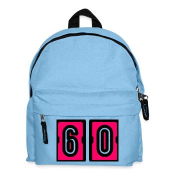 60. 60 YEARS. 60th ANNIVERSARY. 60TH BIRTHDAY. - Kids' Backpack - light blue - Front