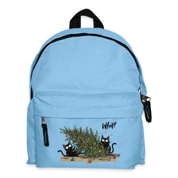 Chats de Noël chaotiques – Chats de Noël drôles - Sac à dos Enfant - bleu clair - Devant