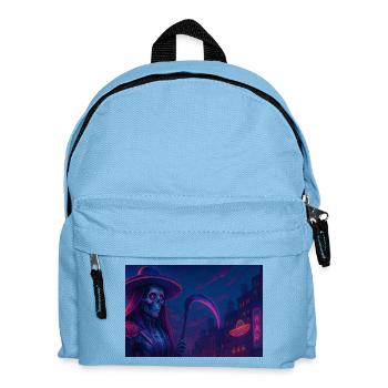 Faucheur Néon – Mort Cyberpunk - Sac à dos Enfant - bleu clair - Devant