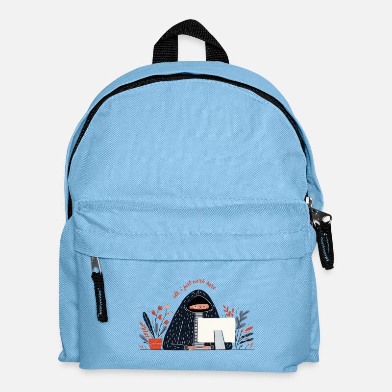 Funny Office Quote – IDK I Just Work Here Design - Kinder Rucksack - Hellblau