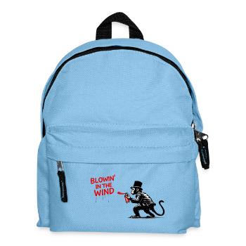 Wind Spray Monkey Graffiti - Kids' Backpack - light blue - Front