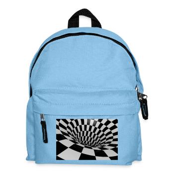 Black and White Tile Tunnel - Kids' Backpack - light blue - Front