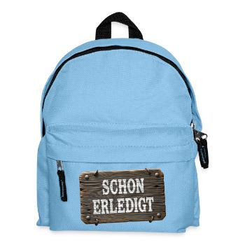 Déjà fait – panneau d’atelier rustique - Sac à dos Enfant - bleu clair - Devant