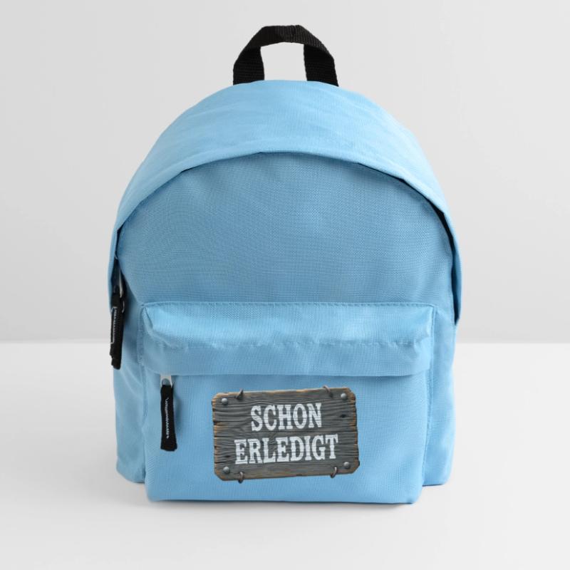 Already done – rustic workshop sign Kids' Backpack