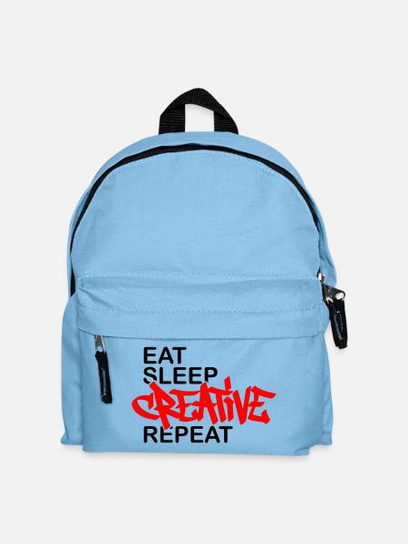 Eat Sleep Creative Repeat - Kids' Backpack - light blue