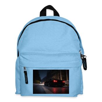 Nachtsportwagen auf der Straße - Kinder Rucksack - Hellblau - Vorne