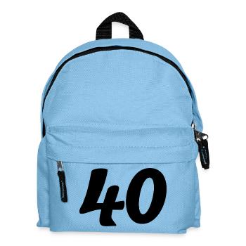 40. 40 YEARS. 40th ANNIVERSARY. 40 YEARS ANNIVERSARY. - Kids' Backpack - light blue - Front
