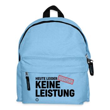 Unfortunately no performance today – offline saying - Kids' Backpack - light blue - Front