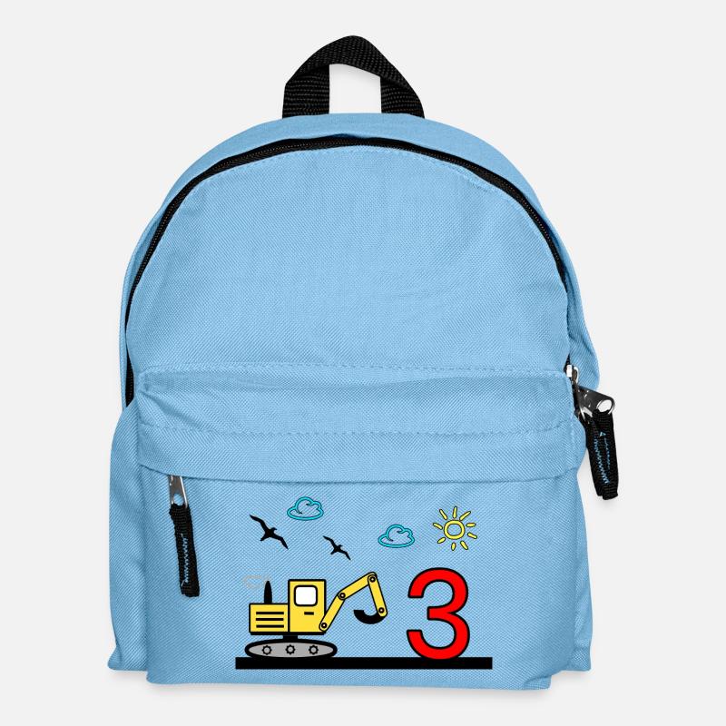 Bagger - Kinder Rucksack - Hellblau