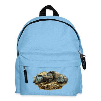 Camions et bannières vintage - Sac à dos Enfant - bleu clair - Devant