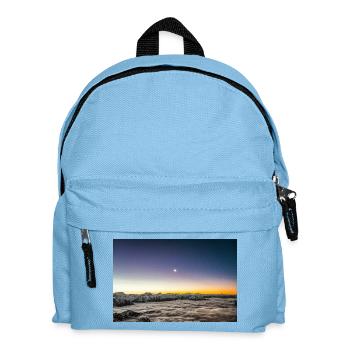 Moonrise Above A Sea Of Clouds At Dawn - Kids' Backpack - light blue - Front