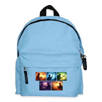 Drohnenflug Farbpaletten Kollektion - Kinder Rucksack - Hellblau - Vorne