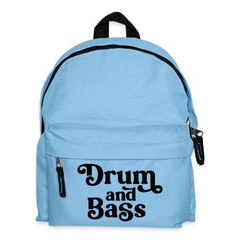 Drum and Bass Fette Typografie - Kinder Rucksack - Hellblau - Vorne
