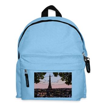 Paris Evening atmosphere at the Eiffel Tower - Kids' Backpack - light blue - Front